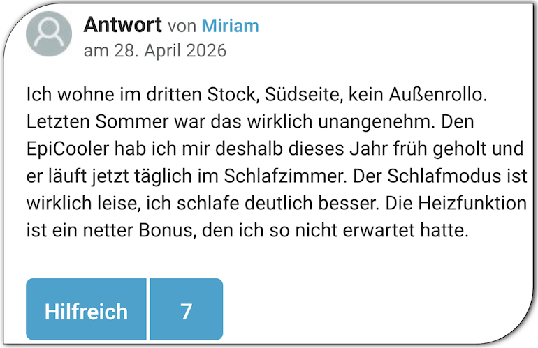 Eine positive Rezinsion EpiCooler Rezension Bewertungen Erfahrungen