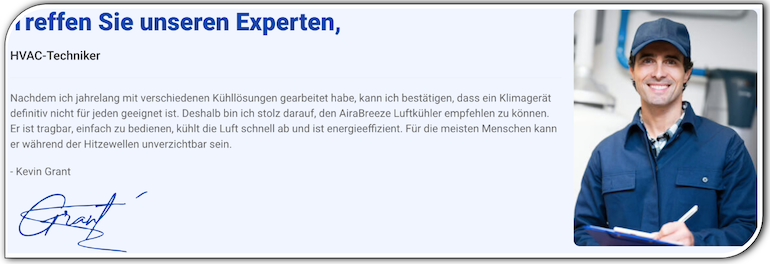 Screenshot der Expertenmeinung AiraBreeze Expertenmeinung